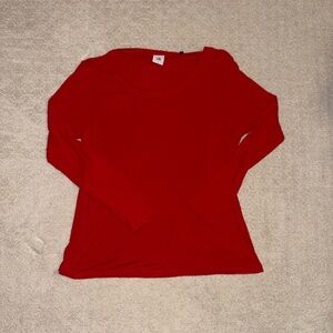 CAbi Vibrant Red Long Sleeve Top